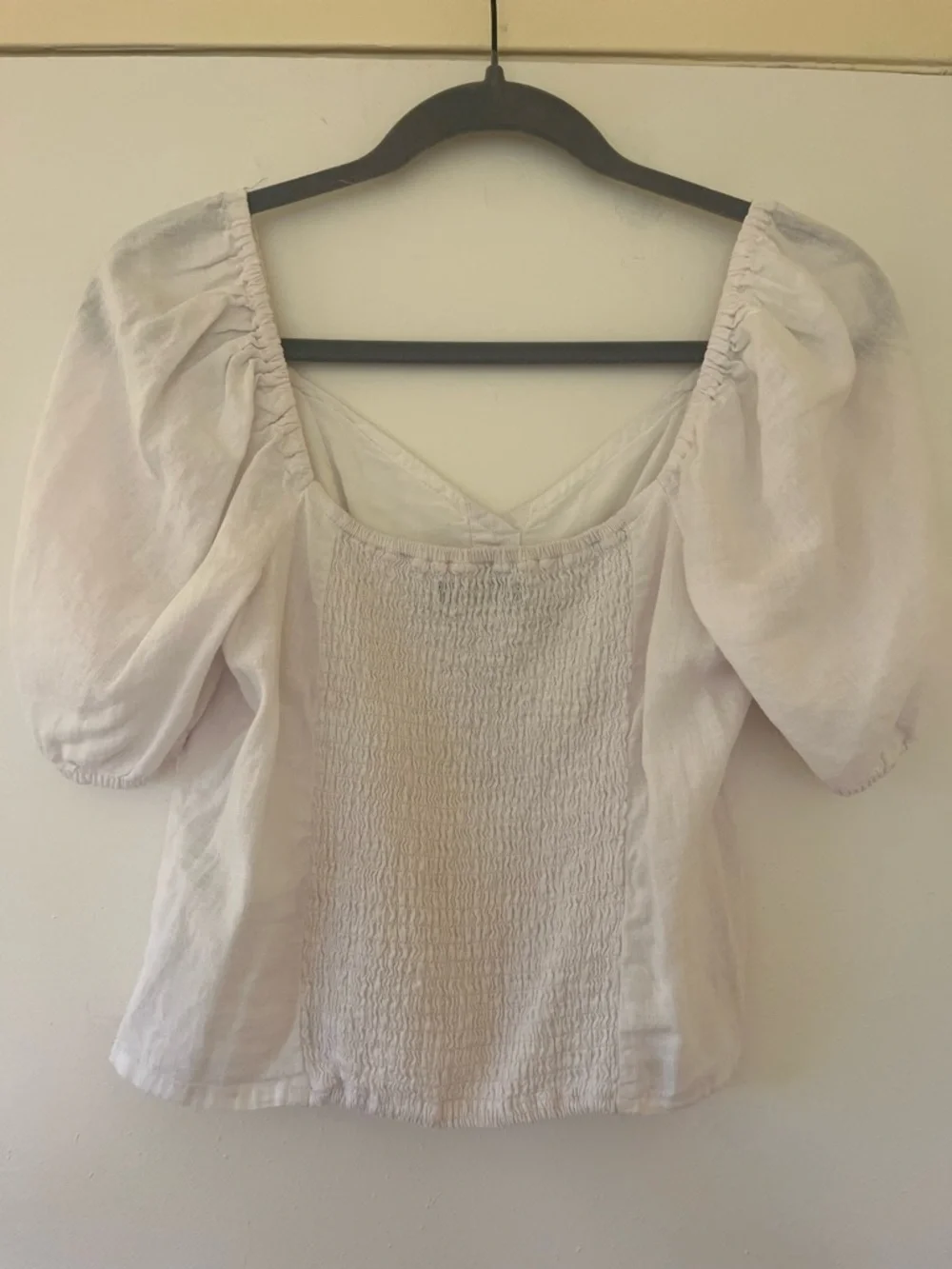 Abercrombie & Fitch White Button-down Blouse
